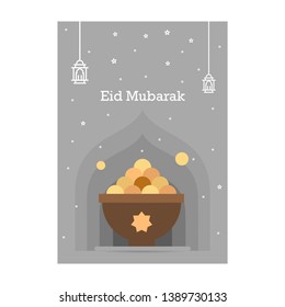 Ramadan Kareem greeting template. Arabic calligraphy and traditonal lantern for islamic greeting background.