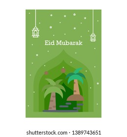 Ramadan Kareem greeting template. Arabic calligraphy and traditonal lantern for islamic greeting background.