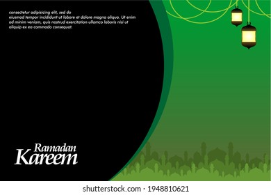 ramadan kareem greeting template with islamic ornament. can be used for design needs such as brochures, banners, greeting cards, and others