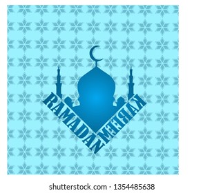 Ramadan kareem greeting template  vector illustration 