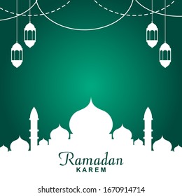 RAMADAN Kareem Grußkartenhintergrund Vektorillustration