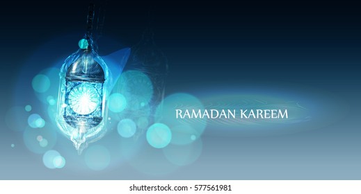 Ramadan Kareem Greeting.  vector illustration in arabic style for Ramadan wishing. 
 Mosque for Islamic holy month of prayer, Ramadan Kareem celebration. 