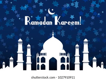 Ramadan Kareem greeting.Ramadan holiday, celebration. Vector Illustration. 