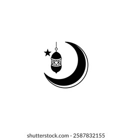 Ramadan Kareem greetings, Arabian city and Muslim mosque in desert sands, vector banner. Islam religious holiday of Ramadan Kareem with greeting text Arabic letters, crescent moon and stars in night
