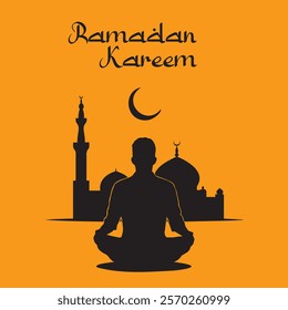 Ramadan Kareem. Greetings for 
the month of best wishes Ramadan Mubarak. Ramadan Kareem Prayer banner poster