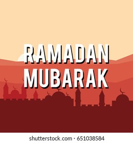 Ramadan Kareem with Grunge Background