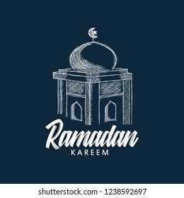 Ramadan Kareem Hand Drawn. Vector Illustration EPS 10