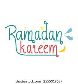 Ramadan Kareem Hand Lettering Vector