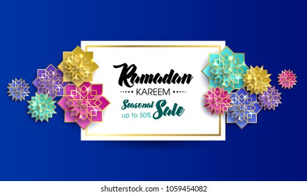 Ramadan Kareem, happy iftar, Ramadan Kareem beautiful greeting card with arabic calligraphy, template for menu, invitation, poster, banner, card for the celebration of Muslim festival, sale.