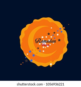 ramadan kareem has mean muslim event to greeting holy month. greeting card label