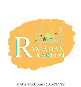 ramadan kareem has mean muslim event. You can use it for greeting card, post card, logo and label