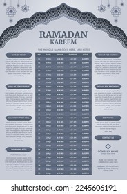 Ramadan Kareem Hijri Islamischer Arabischer Kalender Vorlagendesign