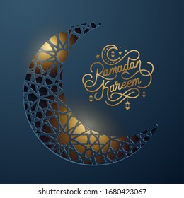 "Ramadan Kareem" holiday background. Arabic style design. Eps10 vector.