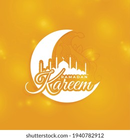 ramadan kareem holy season greeting card design