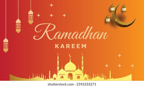 Ramadan Kareem Horizontal Banner design