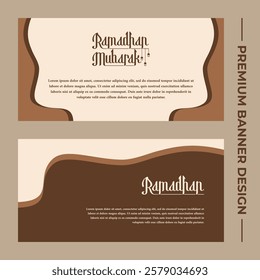 Ramadan Kareem, Horizontal Islamic Banner Design.