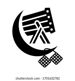 diseño de iconos ramadan kareem, colección de moda de estilo plano