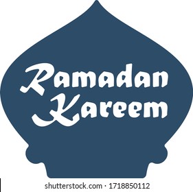 Ramadan Kareem icon. Flat icon design for Islamic concept.