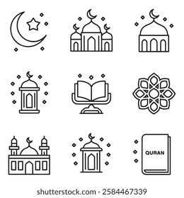 Ramadan Kareem Icon set design