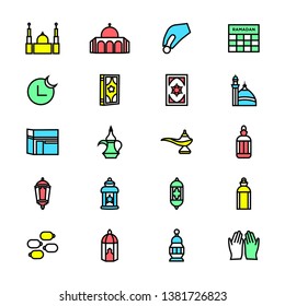 Ramadan Kareem icons set - Islamic Icons Set vector