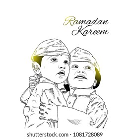 Ramadan Kareem ( The iftar meal is announced every evening by striking the bedug, a giant drum, in the mosque. Common greetings during Ramadan )