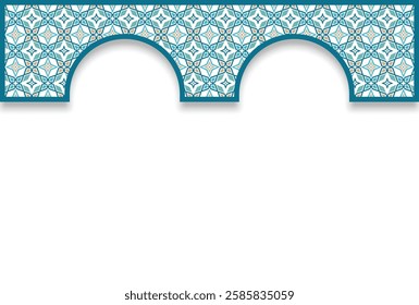 Ramadan Kareem illustration. Arabic Islamic elegant background banner for Eid Mubarak. Translation: "Fasting month of Muslims".
