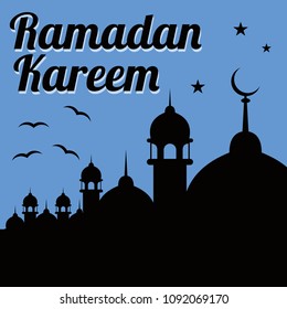 Ramadan Kareem illustration background style