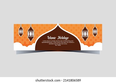 Banners de ilustraciones de Ramadan kareem, banners también para eid ul fitri, eid ul adha, Año Nuevo Islámico y otras festividades islámicas