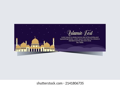 Ramadan kareem illustration banners, banners also for eid ul fitri, eid ul adha, Islamic new year, and other Islamic holidays
