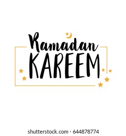 Ramadan Kareem , Illustration with calligraphy , vector object logo is a badge for your design