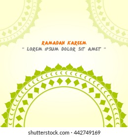 Ramadan Kareem Illustration card and background