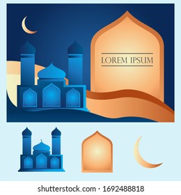 Ramadan Kareem illustration design. The holy month muslim. Abstract background ramadan.