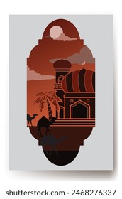 Ramadan Kareem illustration is design for islamic day in ramadan moon. it is fit for every product likes greeting card, book cover, and ext.