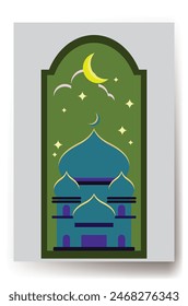 Ramadan Kareem illustration is design for islamic day in ramadan moon. it is fit for every product likes greeting card, book cover, and ext.