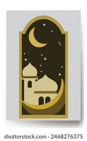 Ramadan Kareem illustration is design for islamic day in ramadan moon. it is fit for every product likes greeting card, book cover, and ext.