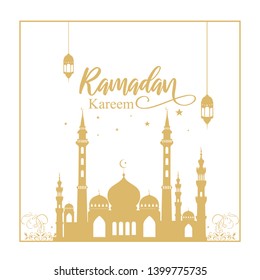 Ramadan Kareem Illustration design template. Greeting Ramadan Kareem. EPS10
