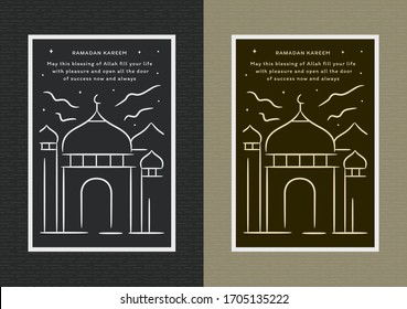 Ilustración de Ramadan kareem. fácil de modificar, utilizando color RGB, proporción en tamaño postal de 4 x 6 pulgadas