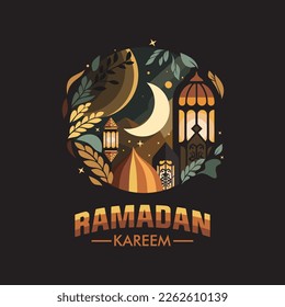 ramadan kareem illustration flat design