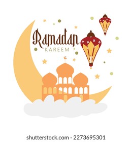 Ramadan Kareem Illustration For Ramadan Greeting Card and Poster