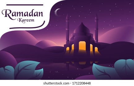 Ramadan Kareem Illustration Islamic Background