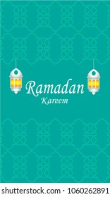 Ramadan kareem illustration with lantern.Religion muslim celebration.mosque element.modern design