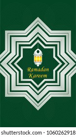 Ramadan kareem illustration with lantern.Religion muslim celebration.mosque element.modern design