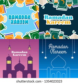 Ramadan Kareem Illustration Poster Design