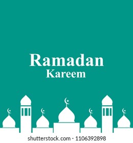 Ramadan kareem illustration. Religion muslim celebration. mosque element. modern template design pattern