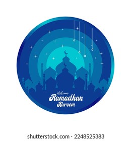 Diseño vectorial de ilustración de Ramadan kareem.