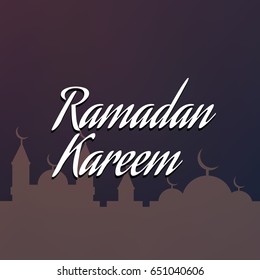 Ramadan Kareem illustration. Vector design template for greetings card