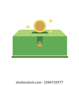 Ramadan kareem infaq box charity element vector White Background. Vector Illustration object design element for ramadan month.