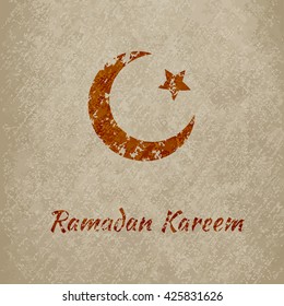 Ramadan Kareem, islam celebration vintage illustration, vetor background