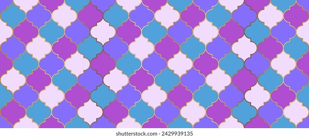 Ramadan Kareem Islam Illustration. Eid Mubarak Muslim Background. Traditional Ramadan Mosque Golden Shape. Ottoman Mosque Window Motif. Moroccan Seamless Pattern Moroccan Seamless Mosaic Ornament.