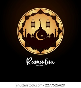 Ramadan Kareem Islamic arabic festival greeting background vector